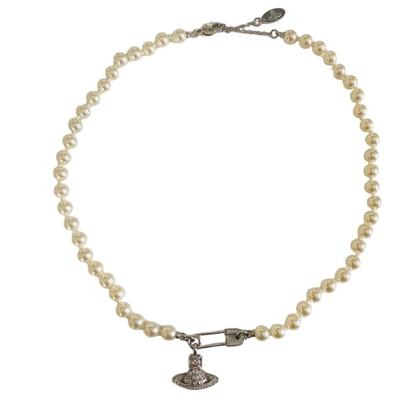 VIVIENNE WESTWOOD Swarovski crystal padlock necklace
